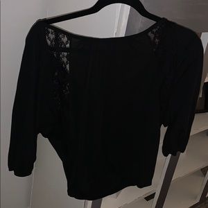 American Eagle Black Lacey top